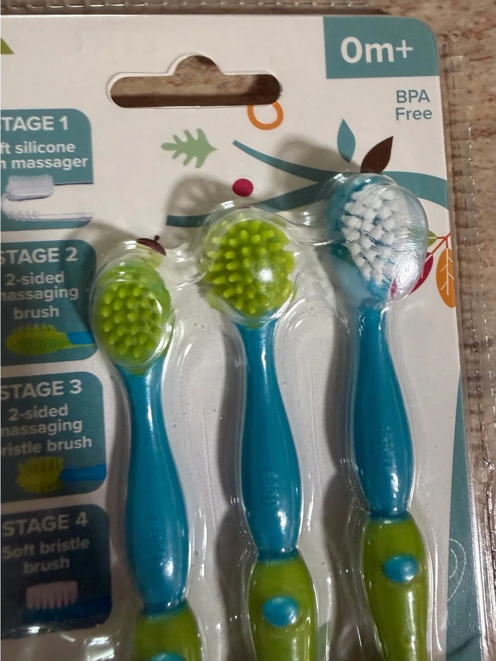 Dr. Talbot's Kids Oral Care Set- 4-Stage Toothbrush System & Babyganic repellent